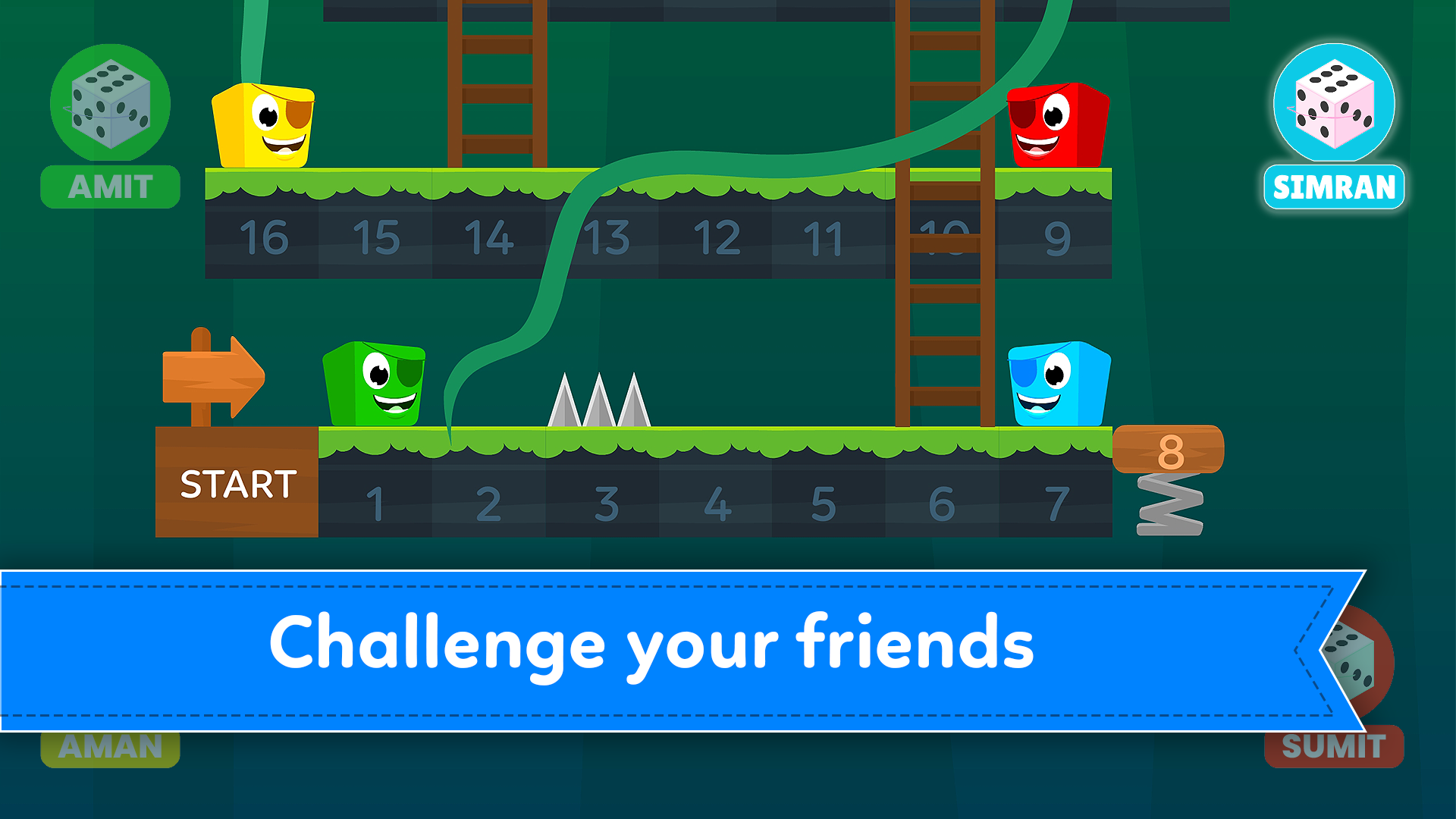 Snakes and Ladder board Game Mania App on Amazon Appstore