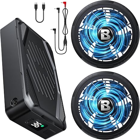 【2026業界初超高出力50V×暴風ファン】空調作業服用 ファンバッテリーセット Amazon.co.jp: 【2026最強爆風 -21℃体感 36V超高出力 50000mAh大容量