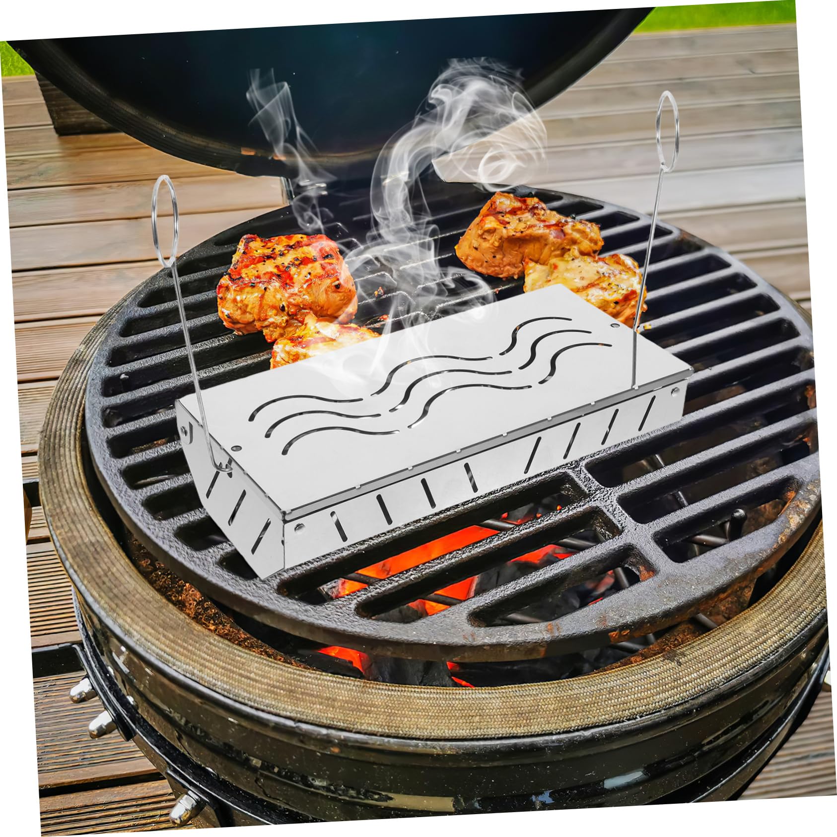 Scatola per Affumicatura Barbecue in Acciaio Inox 1 Pezzo