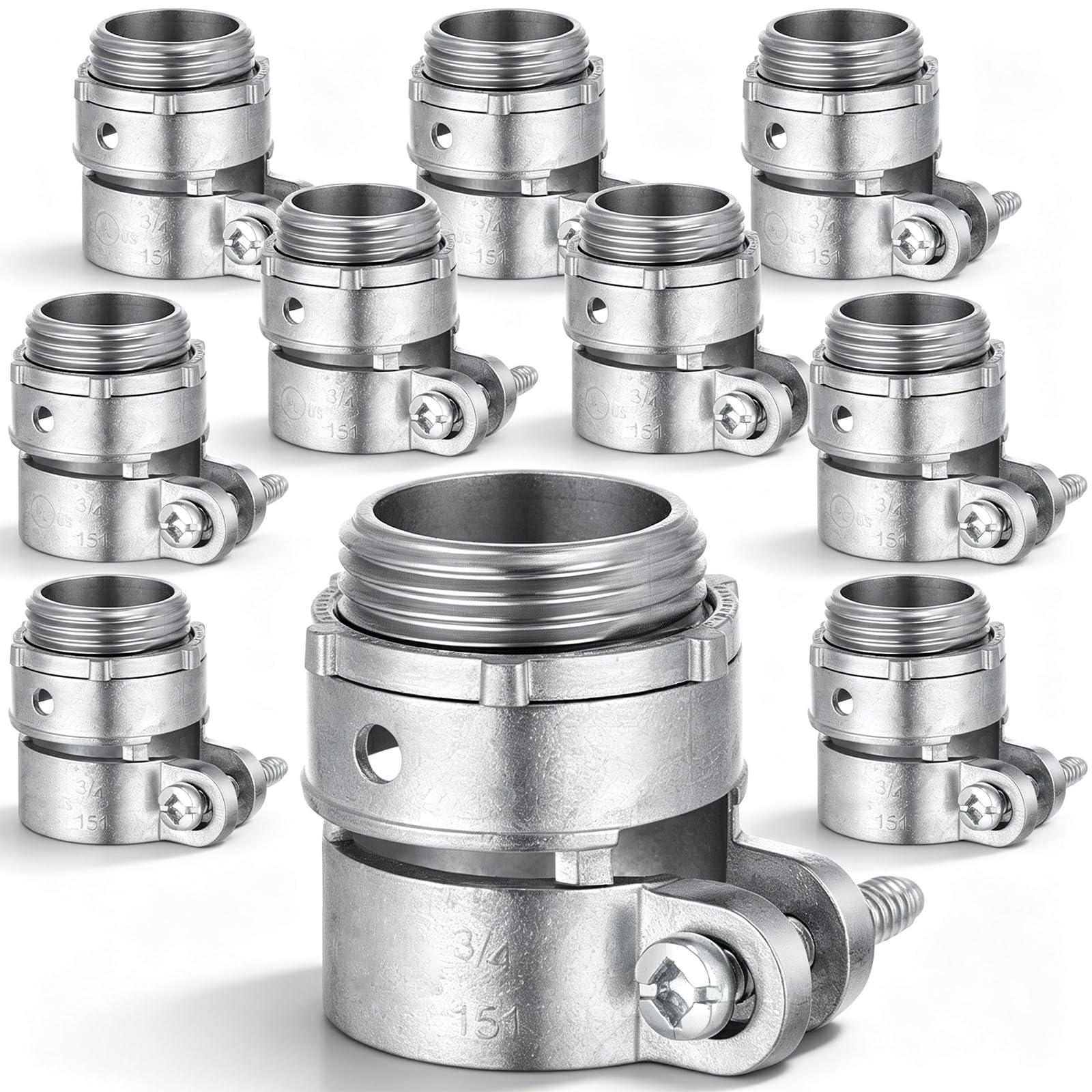 Yaocom 20 Pack Conduit Fittings - Easy Electrical Connections -9