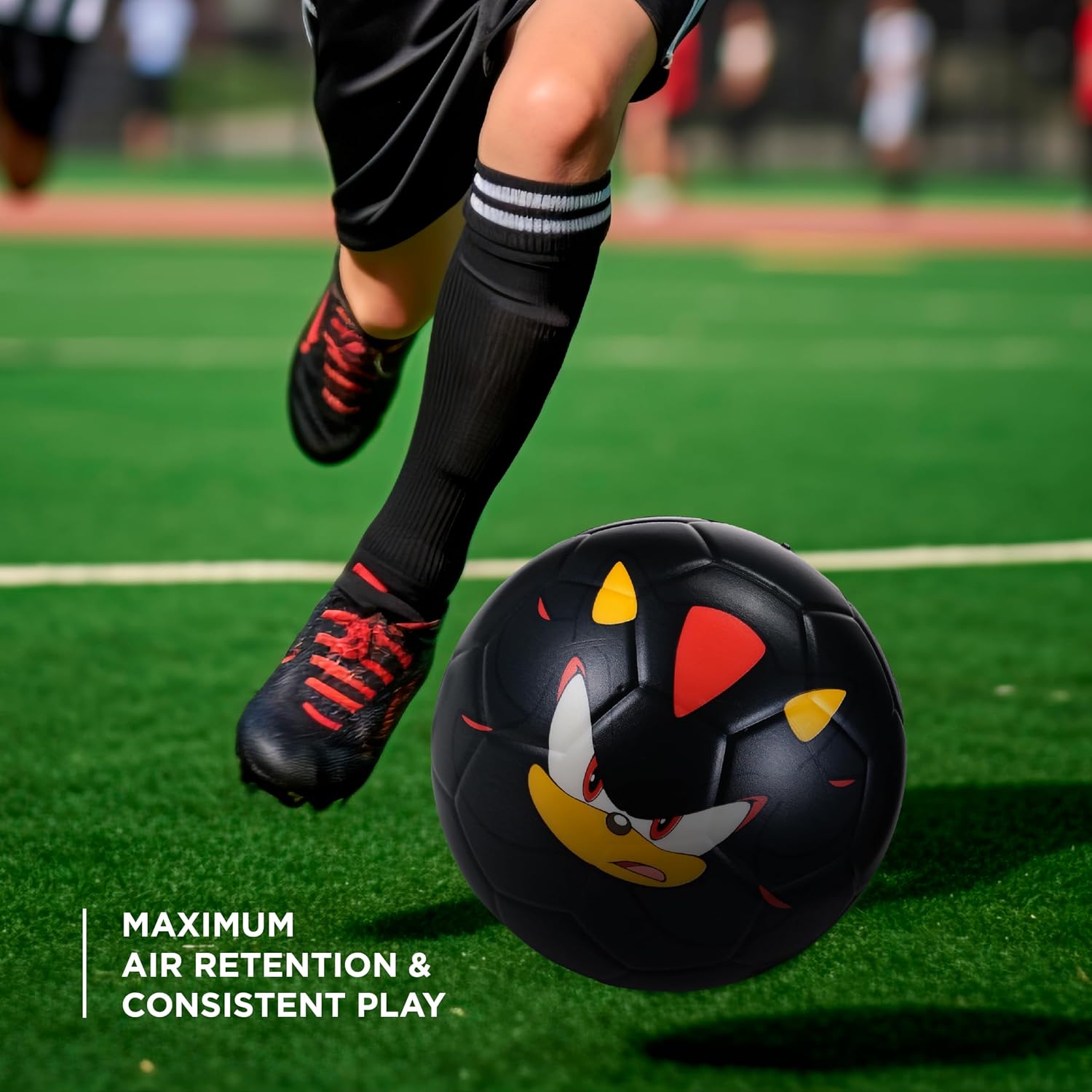 Voyager Sonic the Hedgehog Shadow Foam Soccer Ball for Kids, Soft Lightweight Indoor Outdoor Play Ball, Durable Foam Sports Ball for Children Ages 5+ (8-Inch) | Durable Construction, Indoor & Outdoor Use, Kids & Youth, Includes Balls, 8-Inch