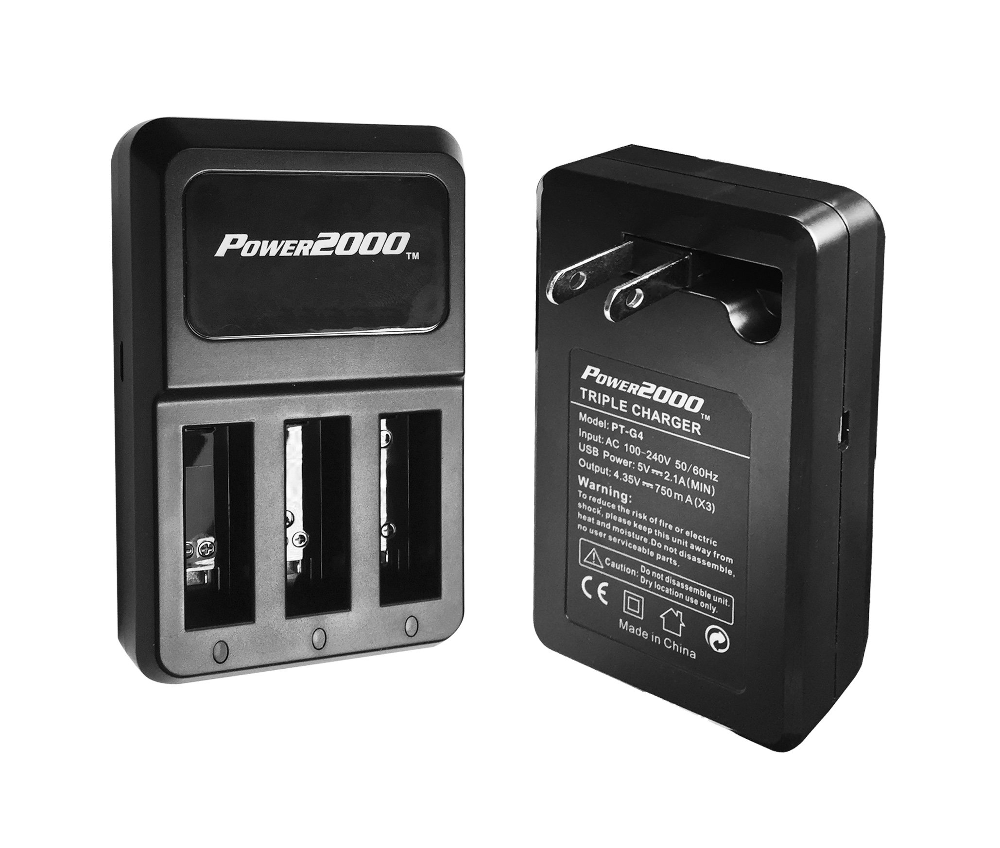GoPro AHDBT-401 chargeur batterie Power2000 compact triple slots