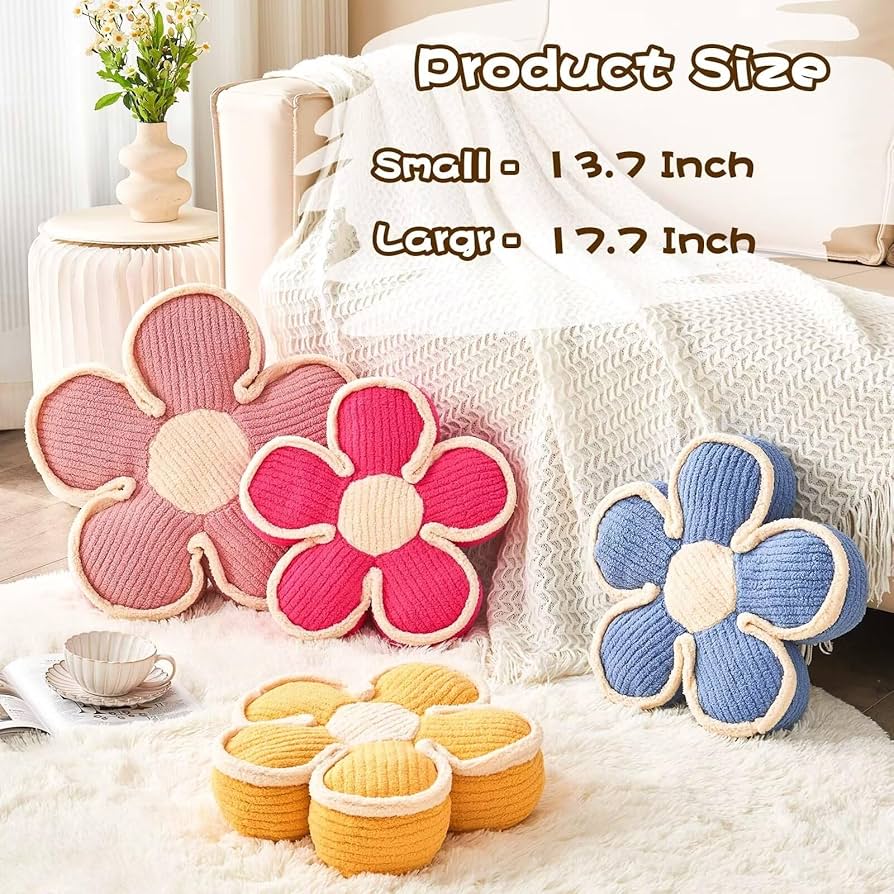 Amazon.com: Kcvvcr Flower Pillow, Soft Flower Shaped Floor
