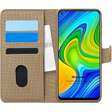 Microsonic Xiaomi Redmi Note 9 i in K l f Fabric Book Wallet Gold [Redmi Note 9 ile Uyumlu K l f - Gold]