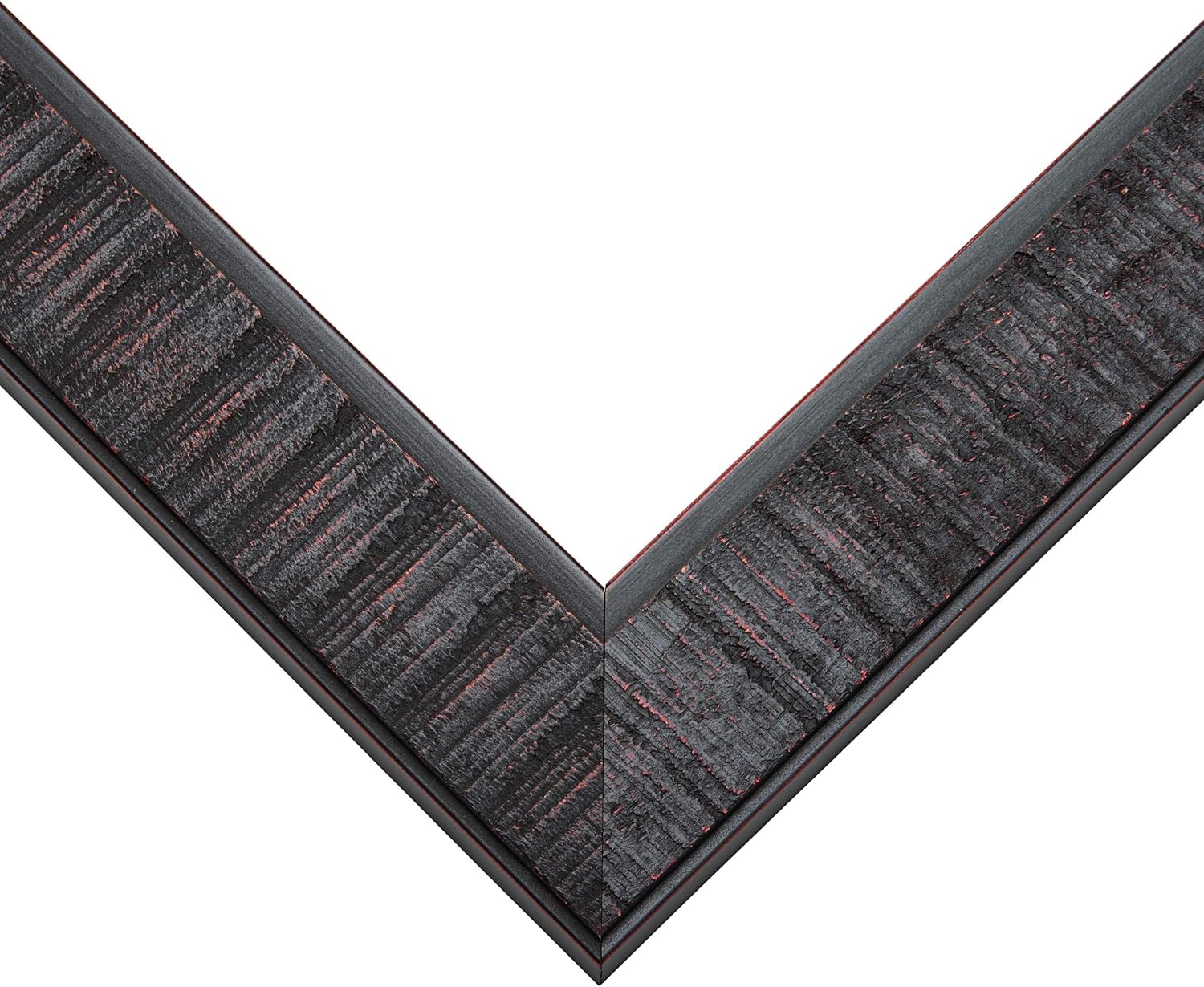CountryArtHouse Picture Frame Moulding (Wood) 18ft bundle - Distressed/Aged Mahogany Finish - 1.625" width - 1/2" rabbet depth