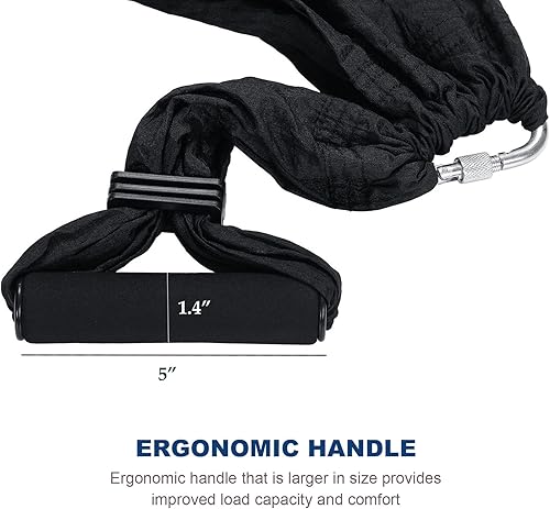 Miniatura 5 de ZELUS Aerial Yoga Swing Sling Strong Yoga Hammock Kit Set Trapeze Inversion Equipment Include 2 Extensions Straps and Ceiling Mounting Kit