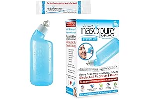 Nasopure Nasal Wash, System Kit, “The Nicer Neti Pot” Sinus Wash Kit