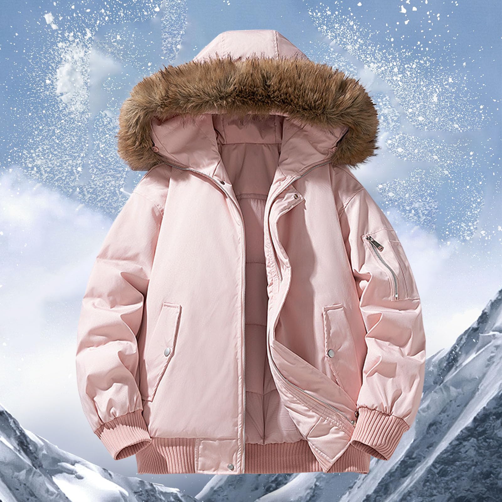 Chaqueta polar para hombre con cremallera y chaqueta de senderismo para hombre con capucha cómoda capa de invierno para clima frío y cortavientos ideal para aventuras al aire libre Casual Chaqueta