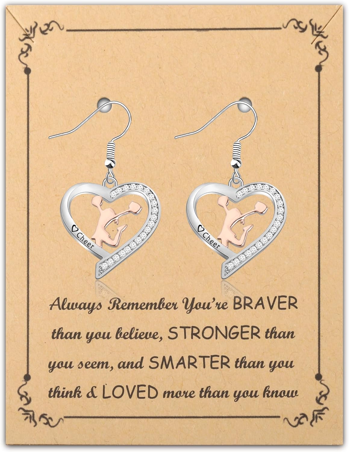 Cheer Earrings Cheerleader Gifts for Cheerleading Lovers Earring Cheer Cheerleading Gifts Cheerleaders Cheer Dangle Earrings