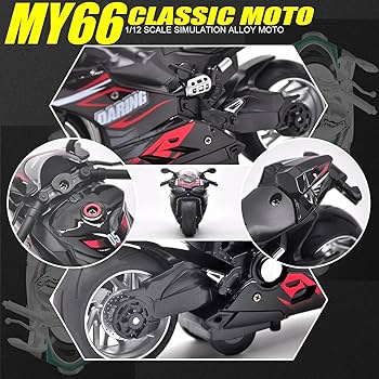 Amazon.com: MING YING 66 Pull Back Motorcycle Model - 1:12