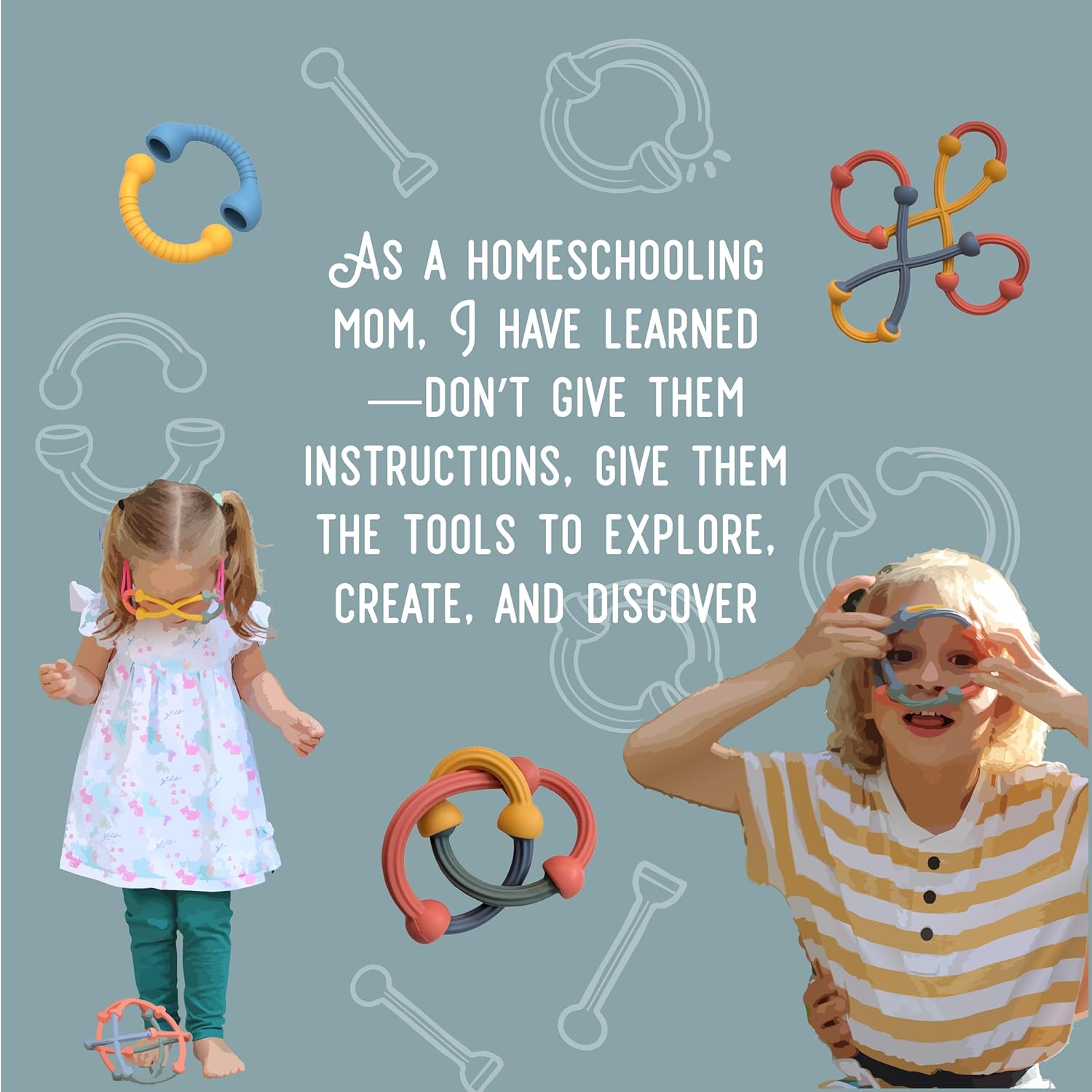 Sensory Kit – 60-Piece Building Set for Kids Ages 5+ | Building & Construction Toy | Travel STEM Activity and Creativity Booster | Dishwasher Safe Easter Gift