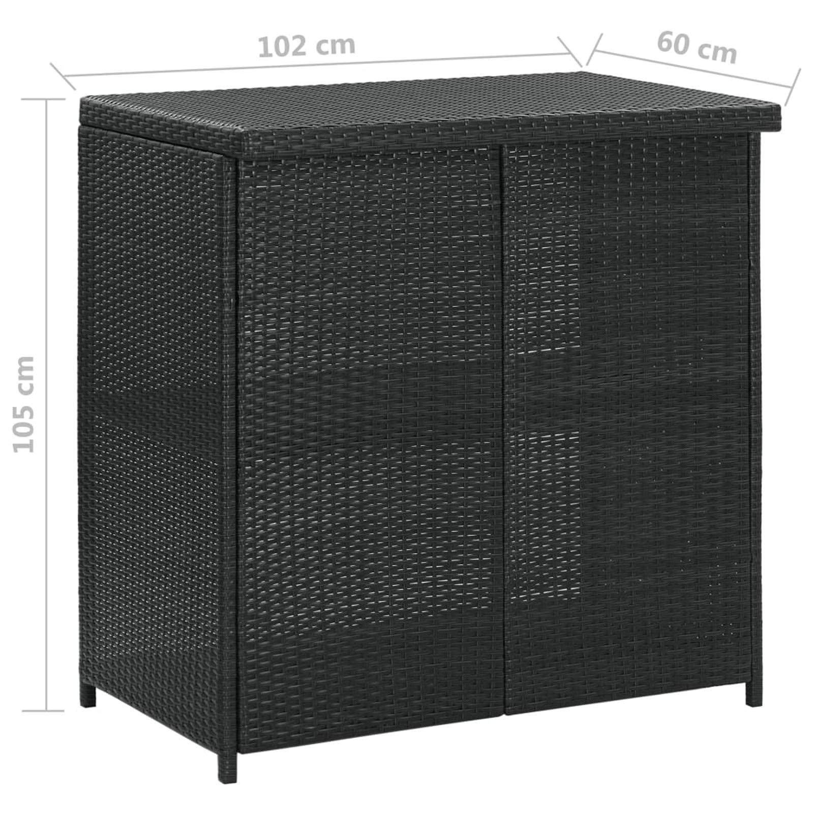 Deufre Muebles de Bar Jardín Exterior 3 pzas,Mesa y Sillas Jardín,Mesa y Sillas Exterior,Mesa y Sillas de Bar de Ratán,Conjunto Mesa y Sillas con Cojines para Jardin y Terraza Negro
