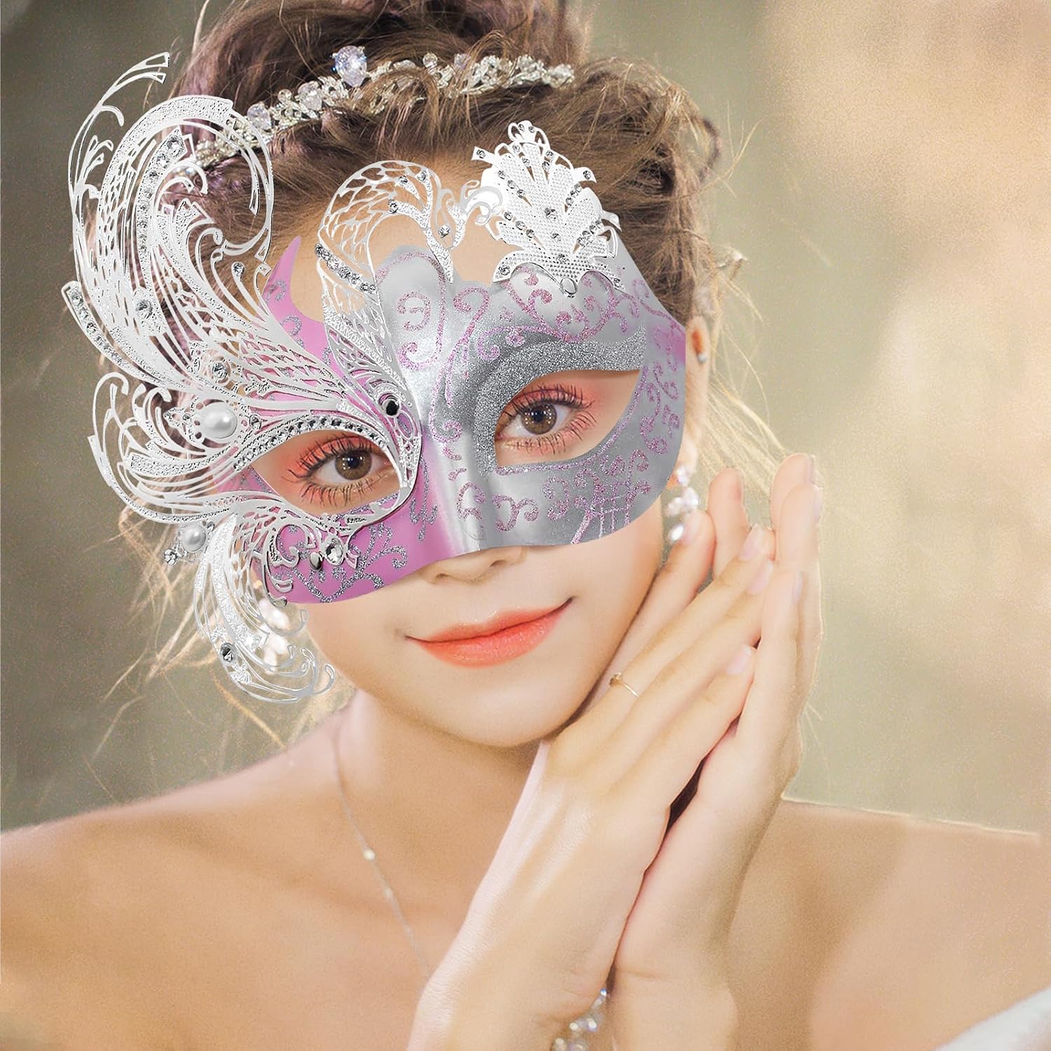 Coddsmz Mysterious Venetian Butterfly Lady Masquerade Halloween Party Mask Evening Prom Ball Mask Bar Costumes Accessory