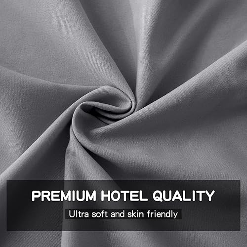 Miniatura 3 de FreshCulture Juego de 2 sábanas lisas de tamaño individual  Sábanas de cama de calidad hotelera  Microfibra cepillada  Ultra suave y transpirable