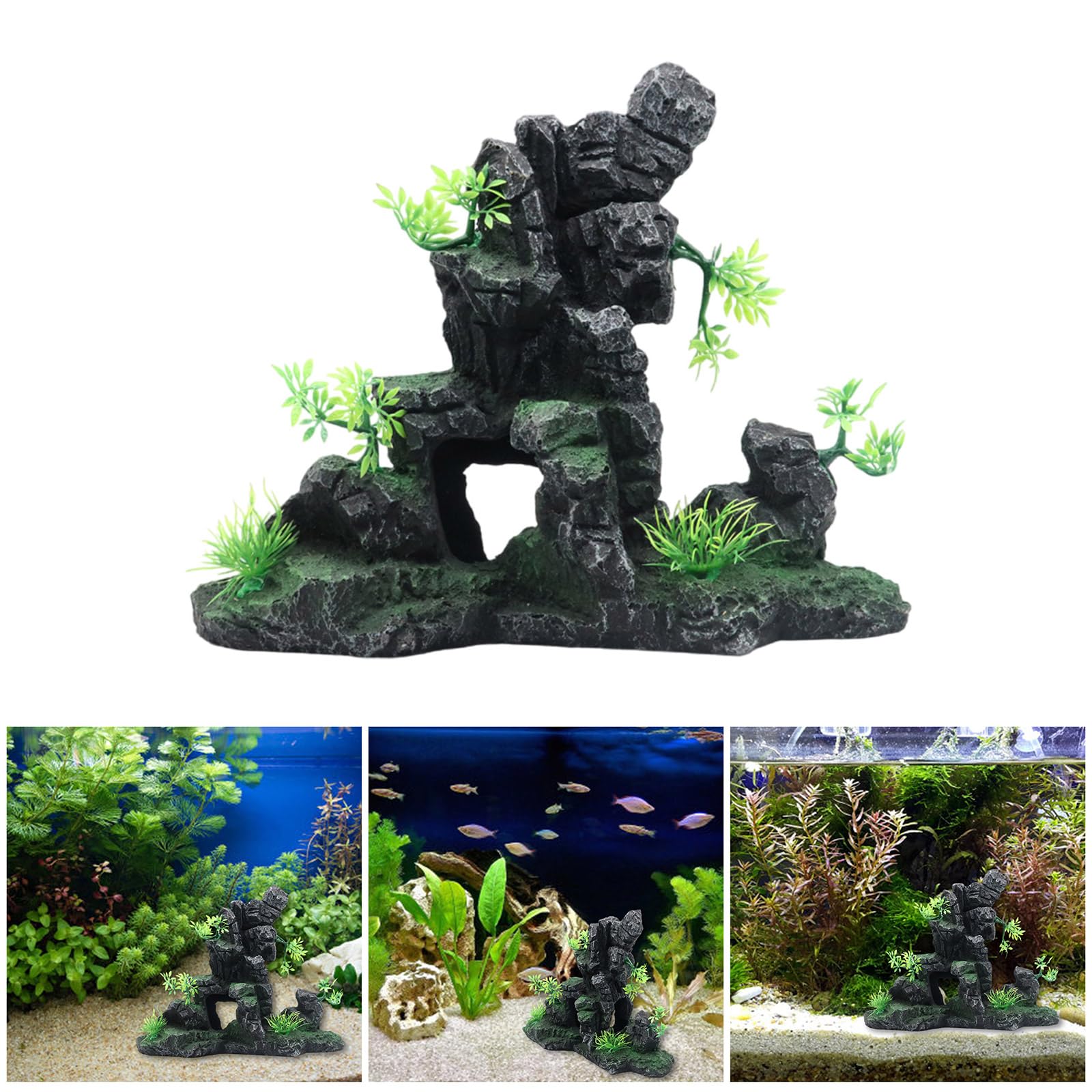 Krajobraz górski do akwarium, terrarium, krewetek, ziół - duże ozdoby