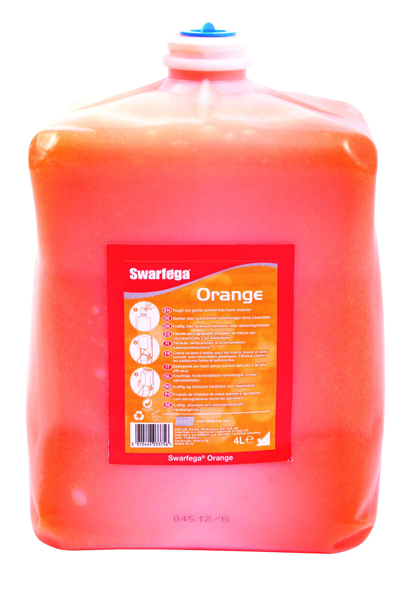 Swarfega Orange handreiniger 4L patroon, voor SWA4000D, 4 x 4 liter/ds