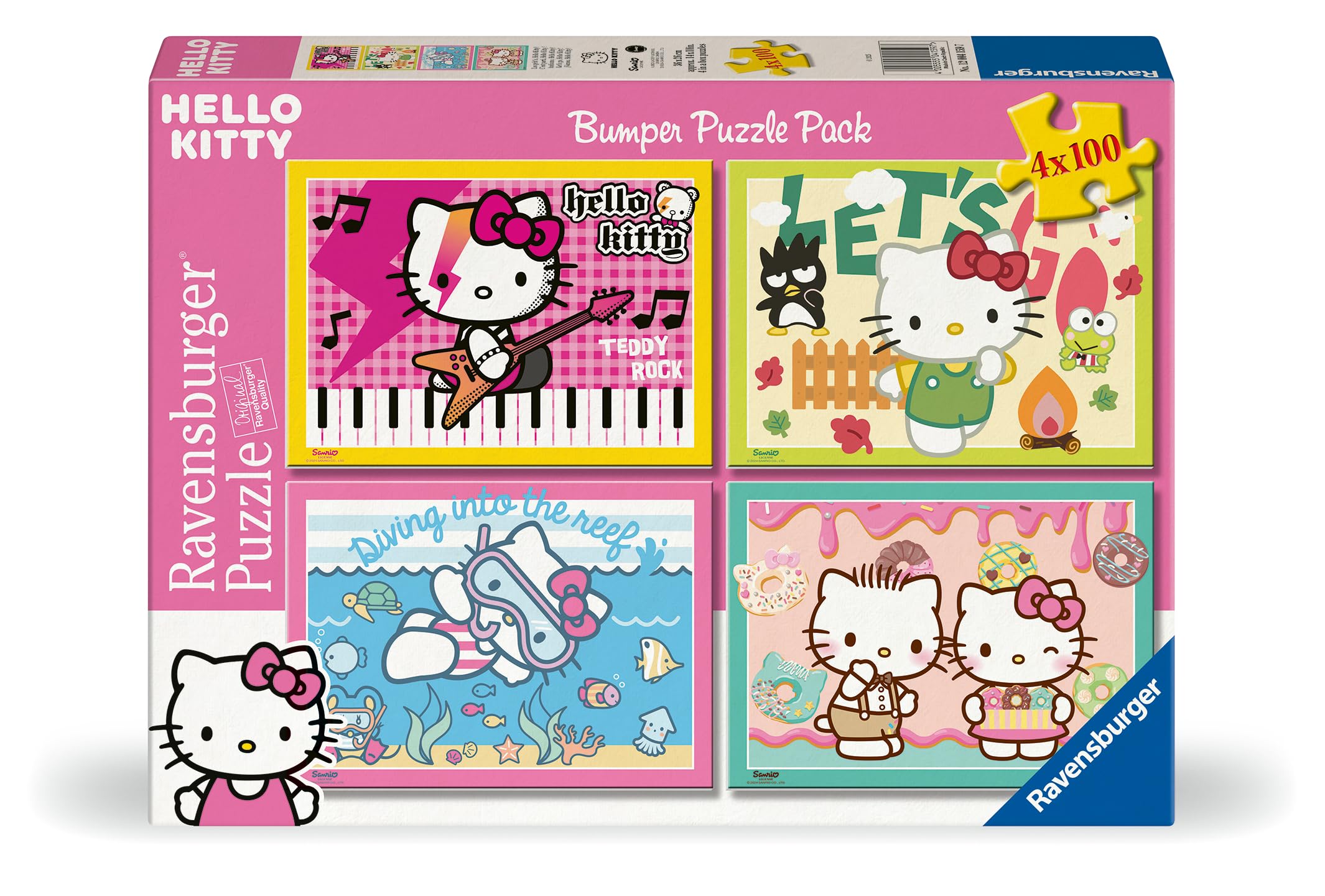 Amazon.com: Ravensburger Hello Kitty Bumper Puzzle Pack – 4 x 100