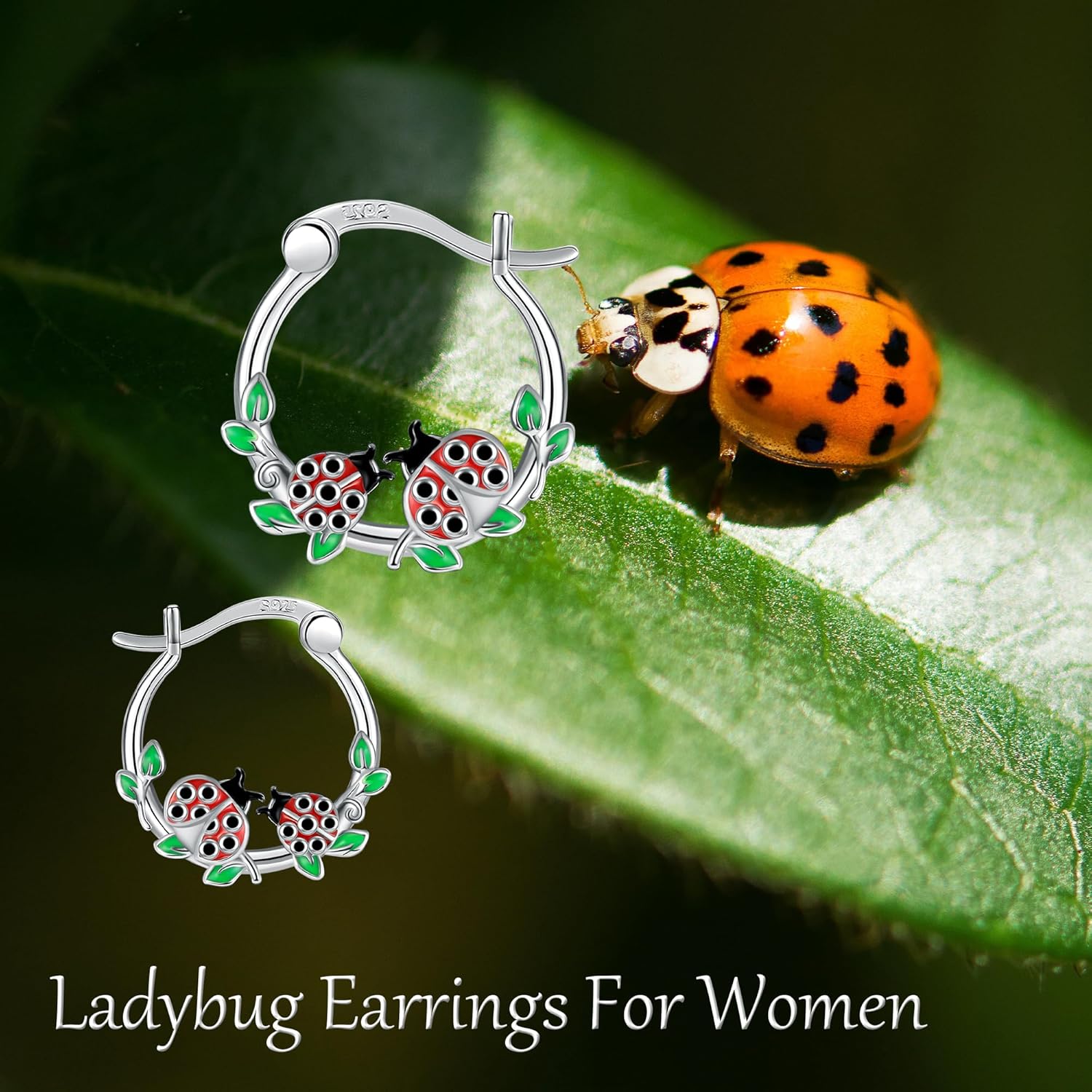 Sterling Silver Dog/Raccoon/Bear/Ladybug/Elephant Hoop Earrings Cute Animal Hoop Earrings for Women Valentines Day Jewelry for Women Girls Animal Lover