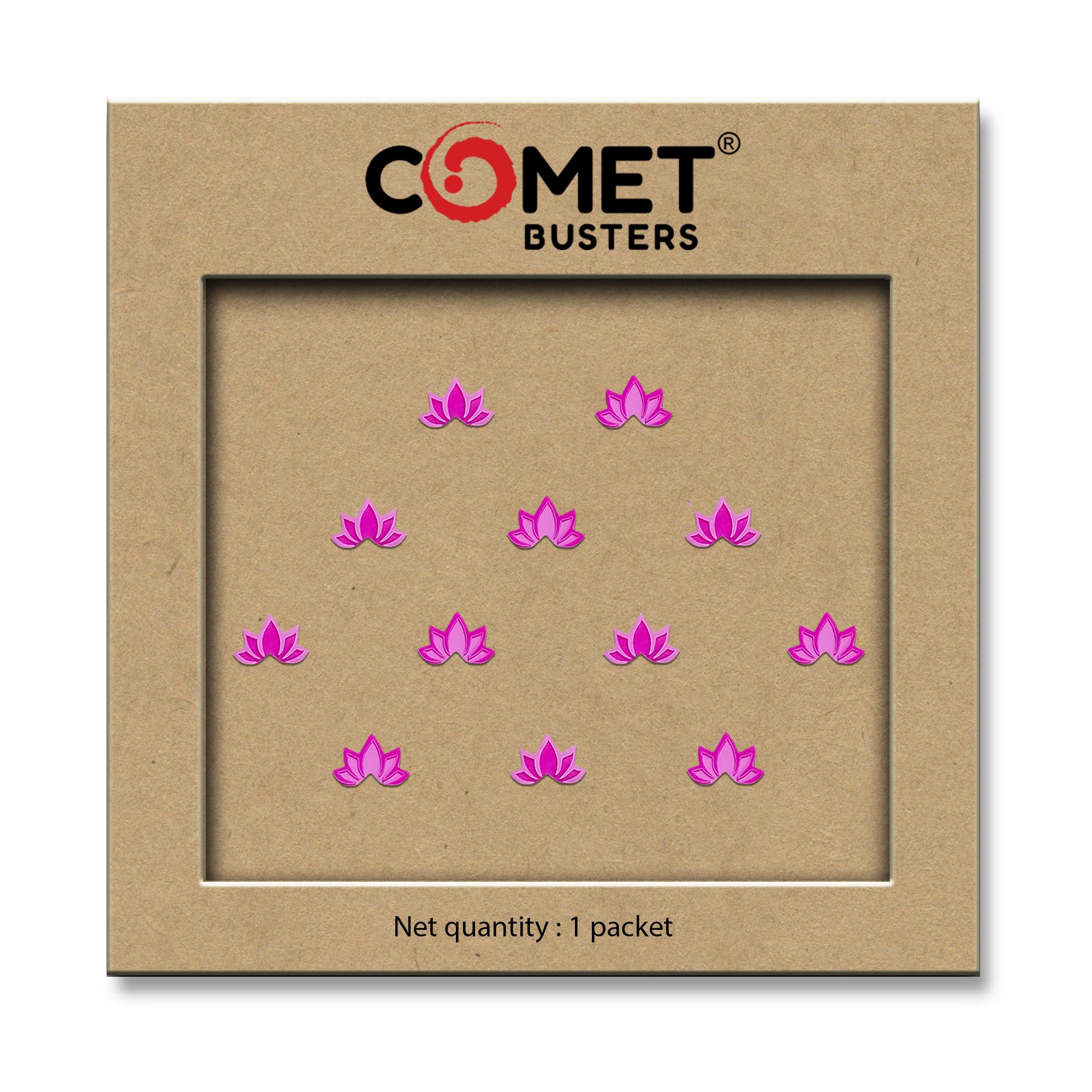 Comet Busters Beautiful Handcrafted Pink Lotus Bindis (BIN2055)-picture-24