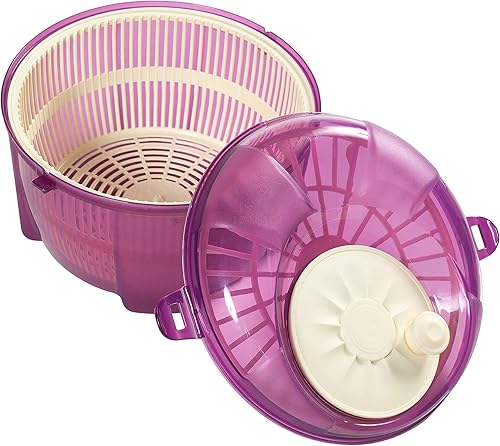 Miniatura 2 de Mabel Home Molinillo de ensalada, lanzador de ensalada y batidora, 5,5 cuartos de galón, cortador de verduras -EXTRA Sal & Pepper Shaker inc.