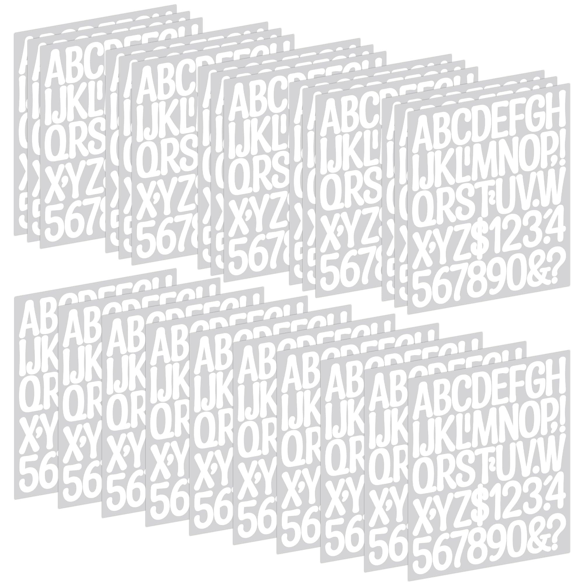 Amazon.com: 25 Sheets Letter Stickers Large 1175 Pcs Alphabet Number ...