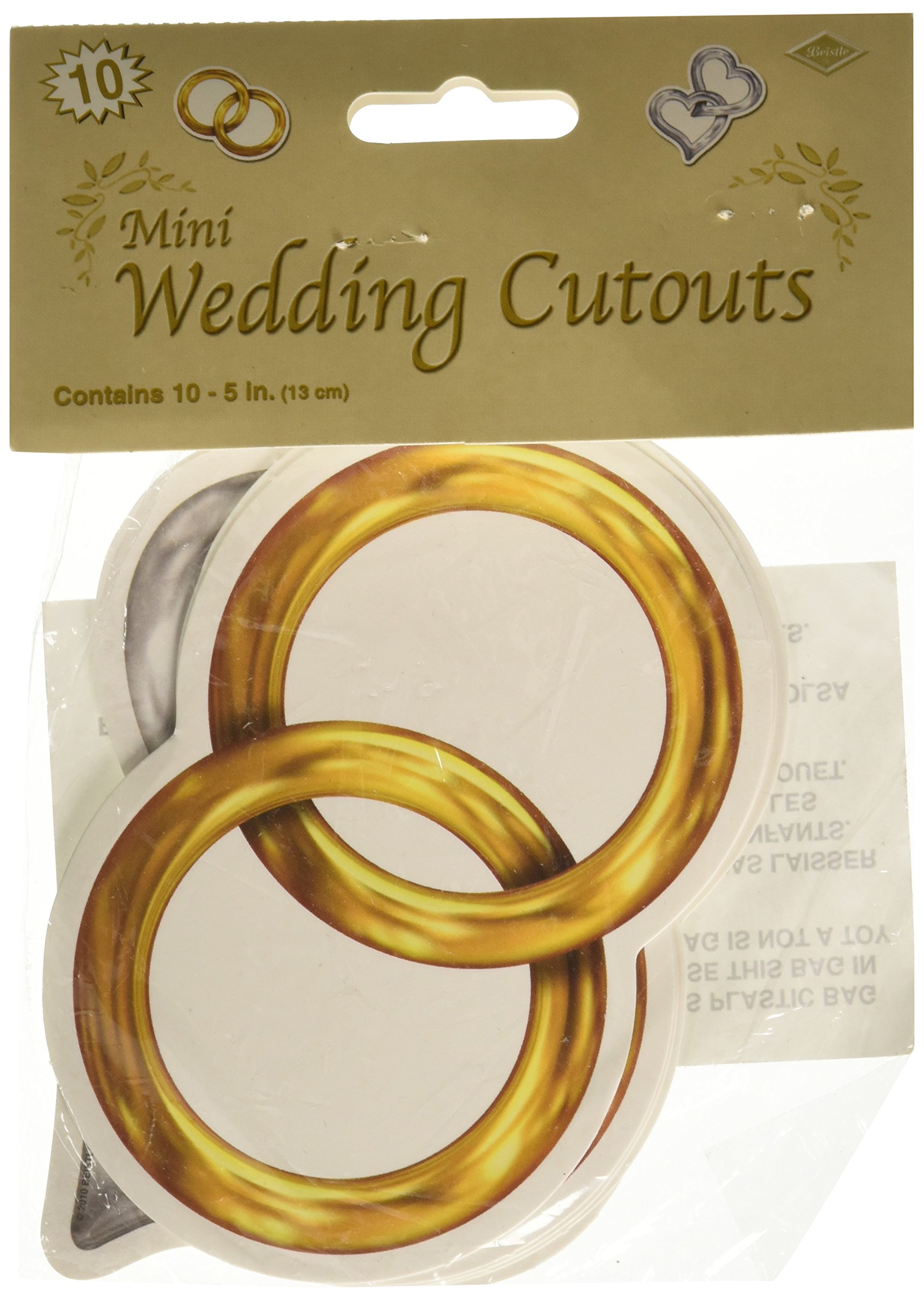 Mini découpes de mariage en bois ou carton pour confettis de table