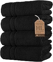 Vista 7 de Hawmam Linen - Paquete de 4 toallas de baño blancas de 27 x 54 pulgadas, 100% algodón turco, suaves, ligeras y altamente absorbentes, toallas