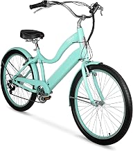 Hyper Bicycles E-Ride 26" Ladies 36V Electric Cruiser E-Bike with Pedal-Assist, 250W Motor, Turquoise