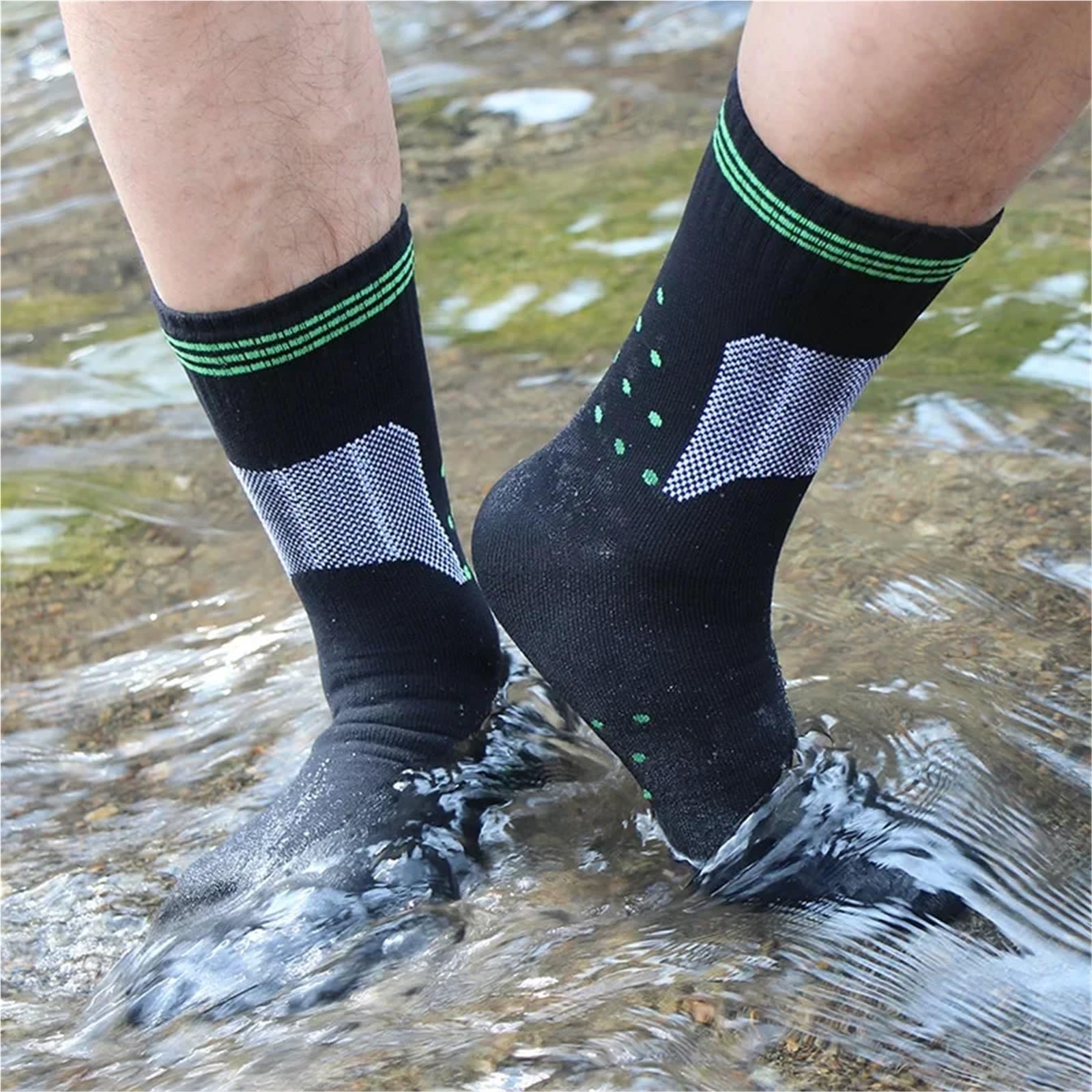 Lot de 2 Paires Chaussettes imperméables Respirantes for l'extérieur, for la randonnée, Le Camping, Ski, l'équitation, Neige, Chaudes et