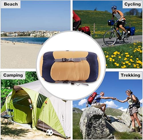 Miniatura 8 de REDCAMP - Saco de compresión de nailon, 10L17L27L40L, bolsa de dormir ligera, ideal para mochileros, senderismo y campamento, azulamarilloverde