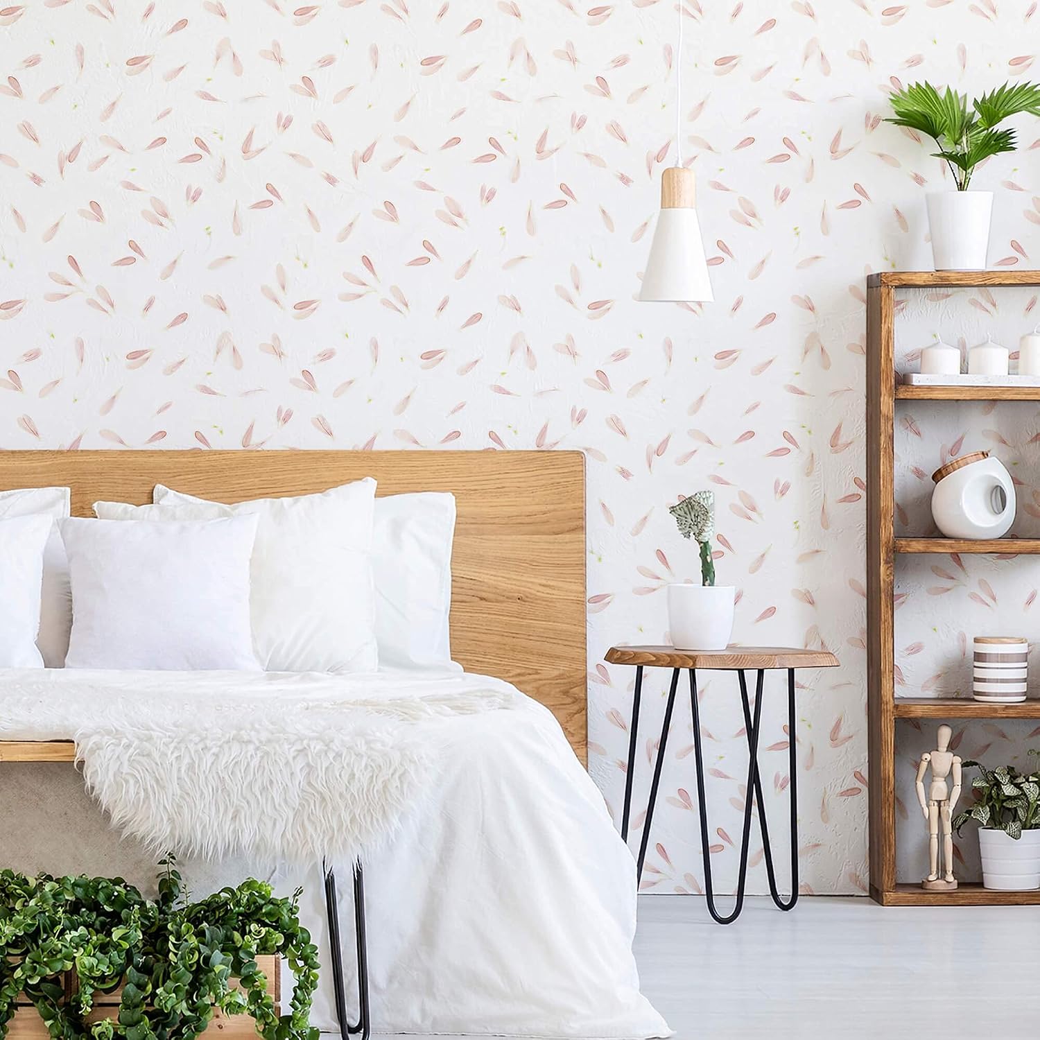 SpeedWallpaper Pink Petal Peel and Stick Removable Wallpaper 5019