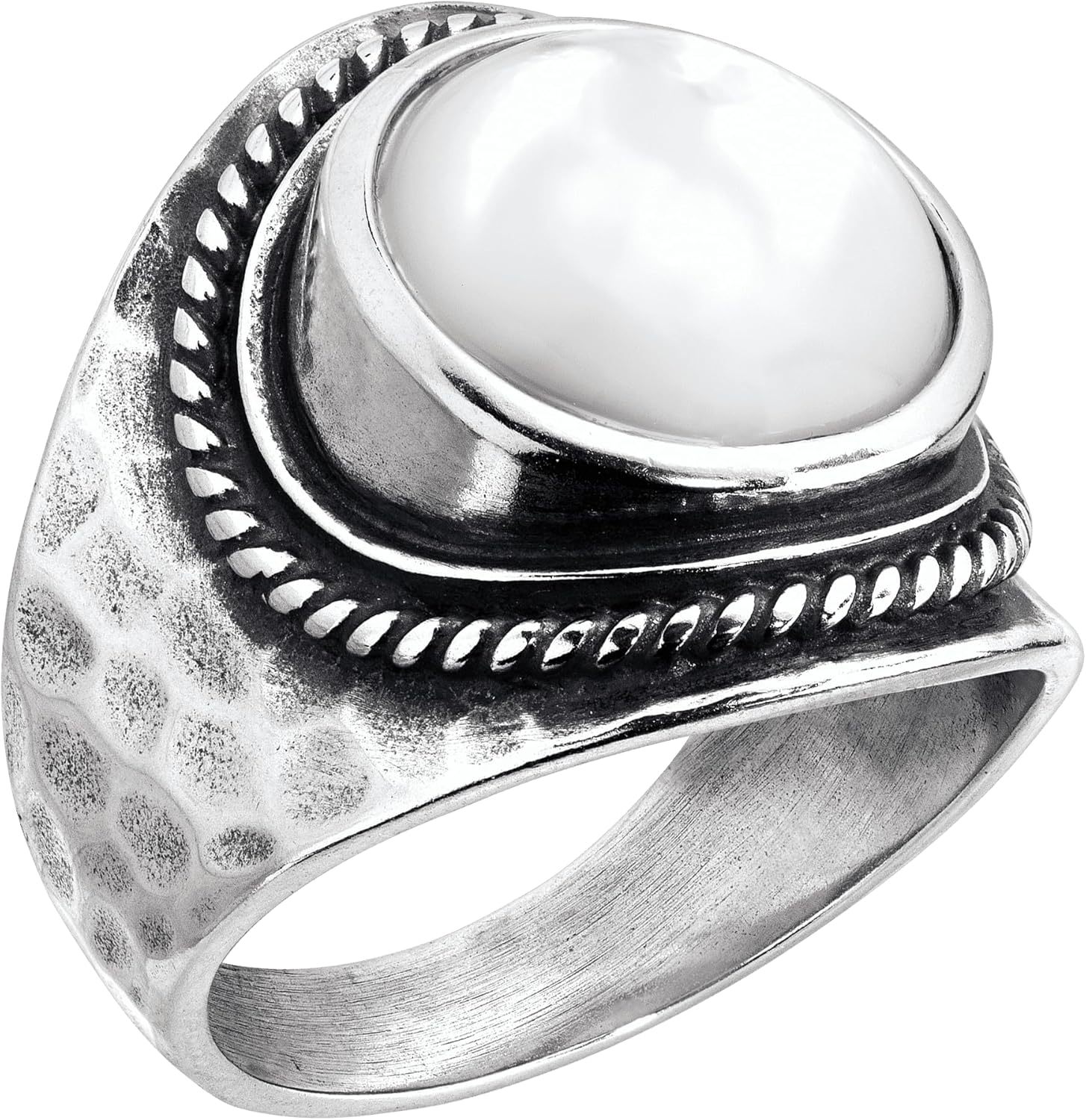 Silpada 'Pearlized' Natural Mother-of-Pearl Ring in Sterling Silver