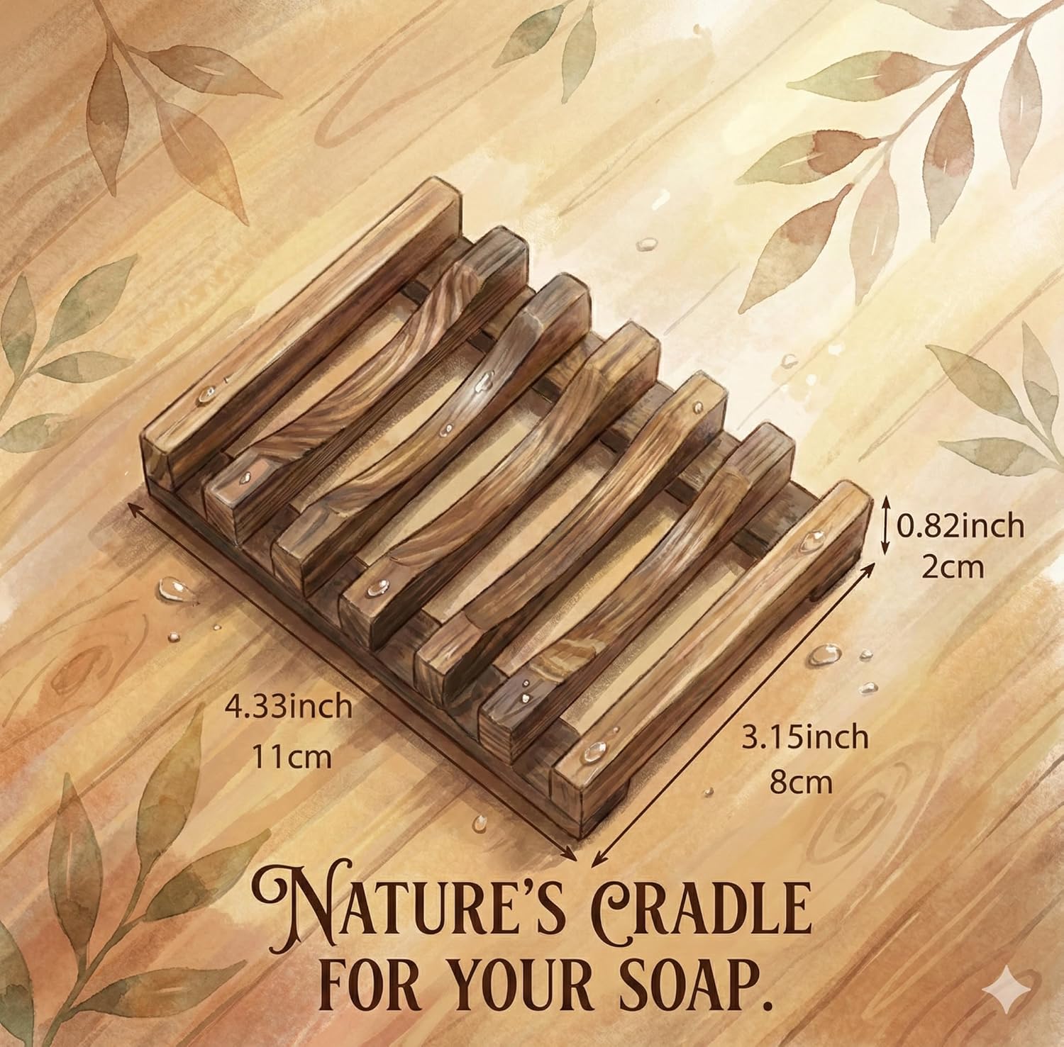 Kalliston, Olive Oil & Green Tea Scrub, Soap Bar, Handcrafted in Crete, Greece, Pack of 3 with bamboo Soap Dish