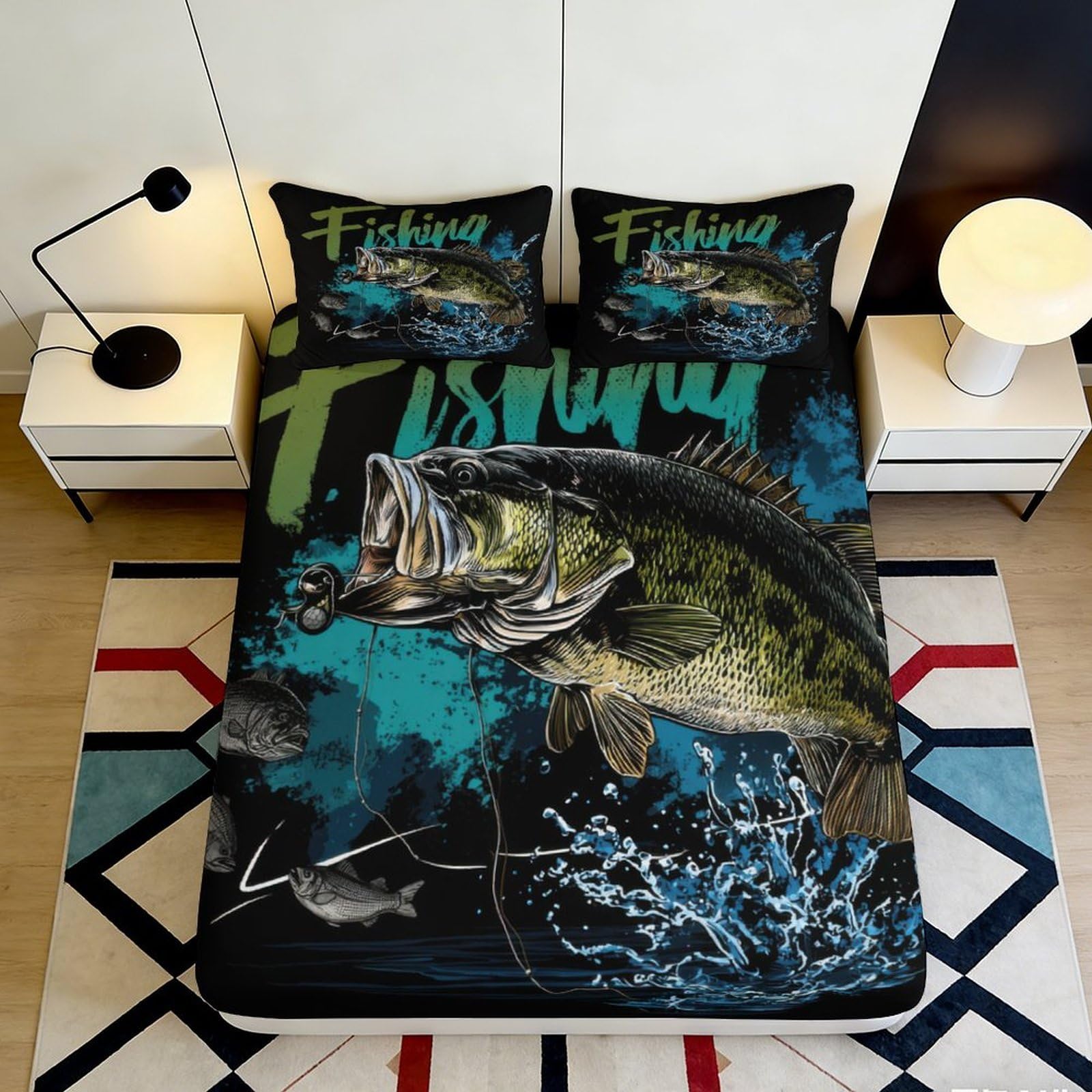 3D Printed Dinosaur Fitted Sheet Microfiber Deep Pocket Non-Slip Dinosaur Mattress Fitted Cover for Bedroom Adults 140x200x25cm