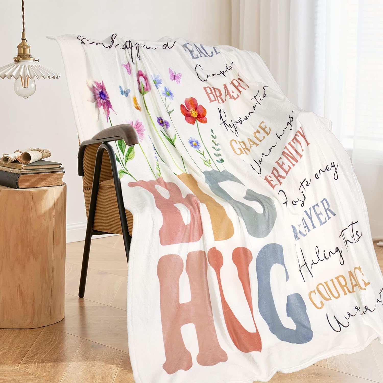 Get Well Gifts for Women, Healing Hug Blanket for Cancer Care, Inspirational/Sympathy/Bereavement Gifts for Women, After-Surgery Gifts, Soft Throw Blankets 50'' X 60'' - Image 3