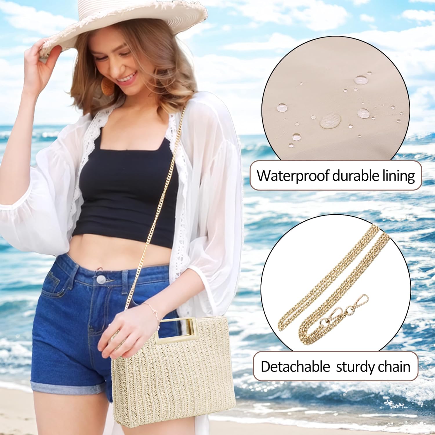 Milisente Clutch Purses for Women Formal Casual Sparkly PU Leather Handbag Purse with Handle for Prom Cocktail Wedding - Image 3