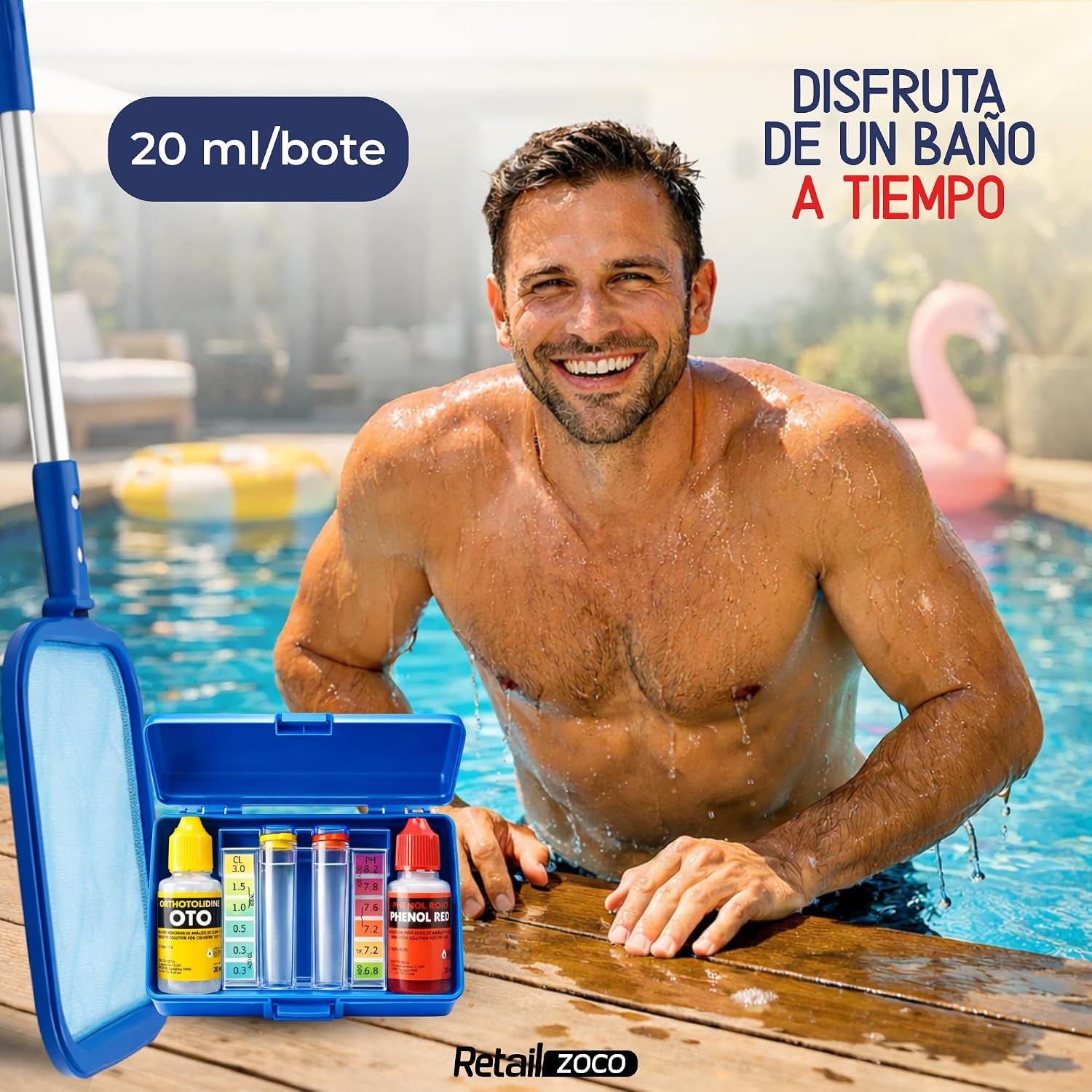 Kit de análisis de agua, contenido completo del estuche
