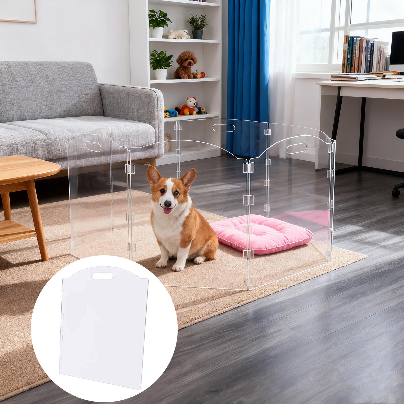 GumiSeaoアクリルペット犬フェンス重プラスチック子犬スポーツペン室内屋外小 Amazon | Fonowx 透明アクリル製犬用ゲート、ペットフェンス | Fonowx