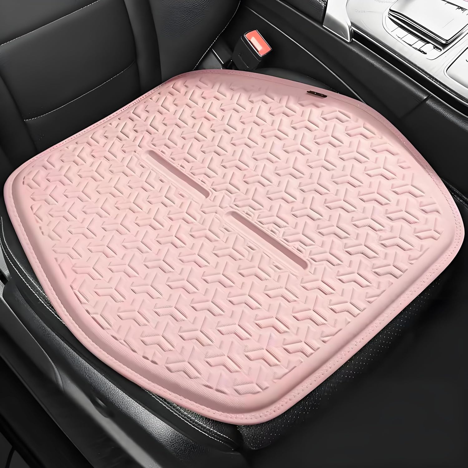 HKZ Car Seat Cushion for Cars - Soft - for All Season- Front Car Seat Protector Covers for Most Automotive, Vans, SUVs, Trucks (Khaki, 1 PCS)