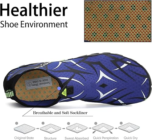 Miniatura 4 de Zapatos de agua para hombre y mujer, zapatos acuáticos descalzos, de secado rápido, para playa, natación, buceo, kayak, surf, deportes acuáticos