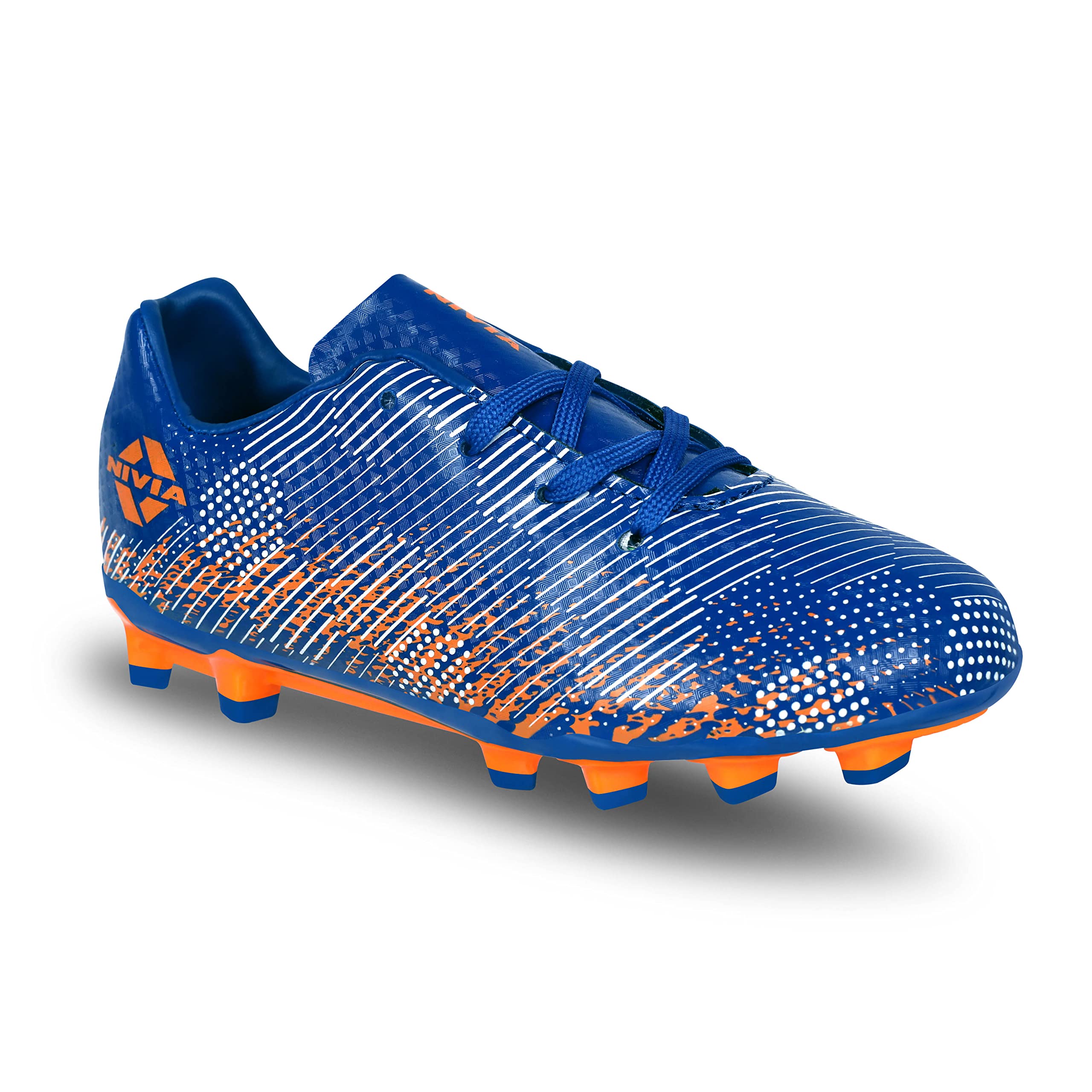 NiviaBoys Encounter Kids Football StudNivia Kids Encounter 9.0 Orange-Royal Blue UK - 1