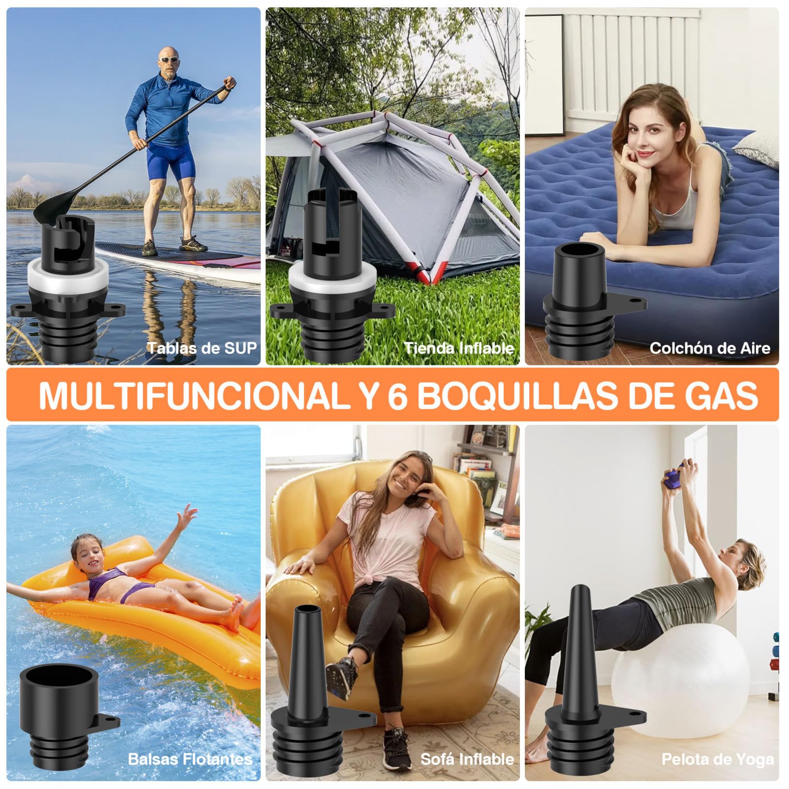 FOWAWU Bomba Sup Bateria 3 * 7800mAh, 20 PSI Sistema de Enfriamiento Activo, 12V DC Inteligente de Dos etapas Rápido y Apagado Automático