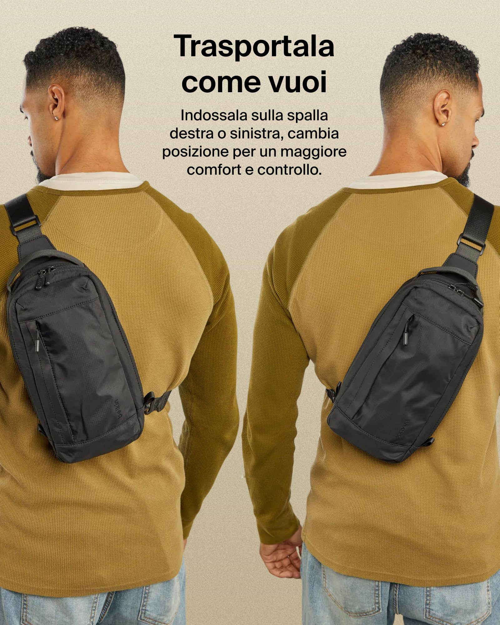 Belkin Gaming Borsa per Nintendo Switch 2 Protettiva da Viaggio - Nero | Borsa Crossbody, Custodia Protettiva da Trasporto per Accessori Console, Interno Morbido, Leggera, 10 Slot per Schede Giochi