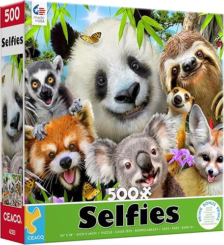 Miniatura 3 de Ceaco - Selfies - Panda & Friends Selfies - Rompecabezas de 500 piezas