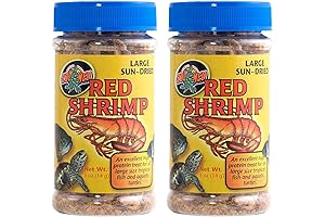 Zoo Med Sun-Dried Red Shrimp: Ideal Nutritious Treat for Tropical Fish and Aquatic Turtles