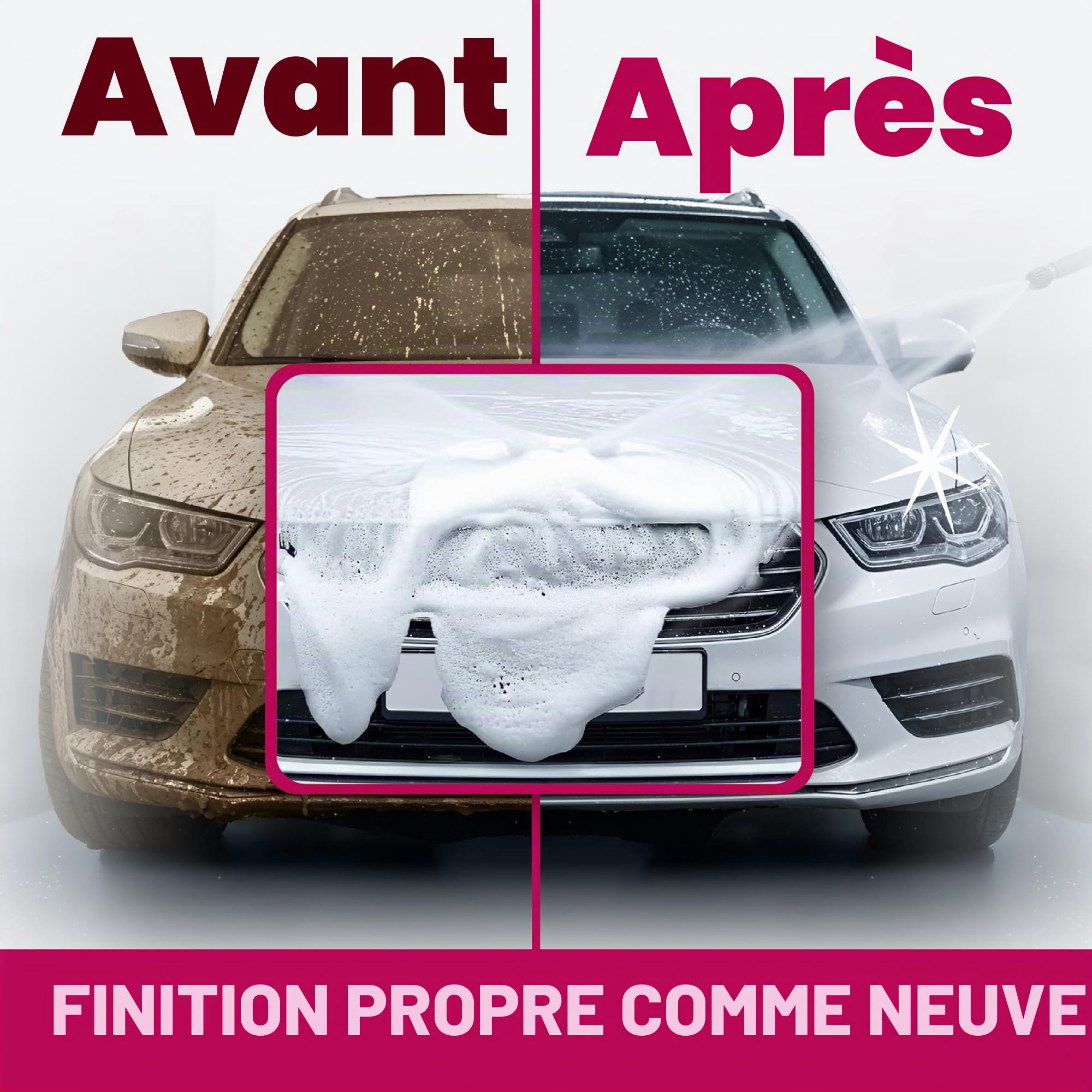 Dirtbusters Snow Foam Shampooing Mousse Nettoyant pour Entretien Professionnel de Voiture, avec Haute Brillance et Parfum Cerise - Lavage Auto pour Lance Canon Mousse De Neige, 5 litres