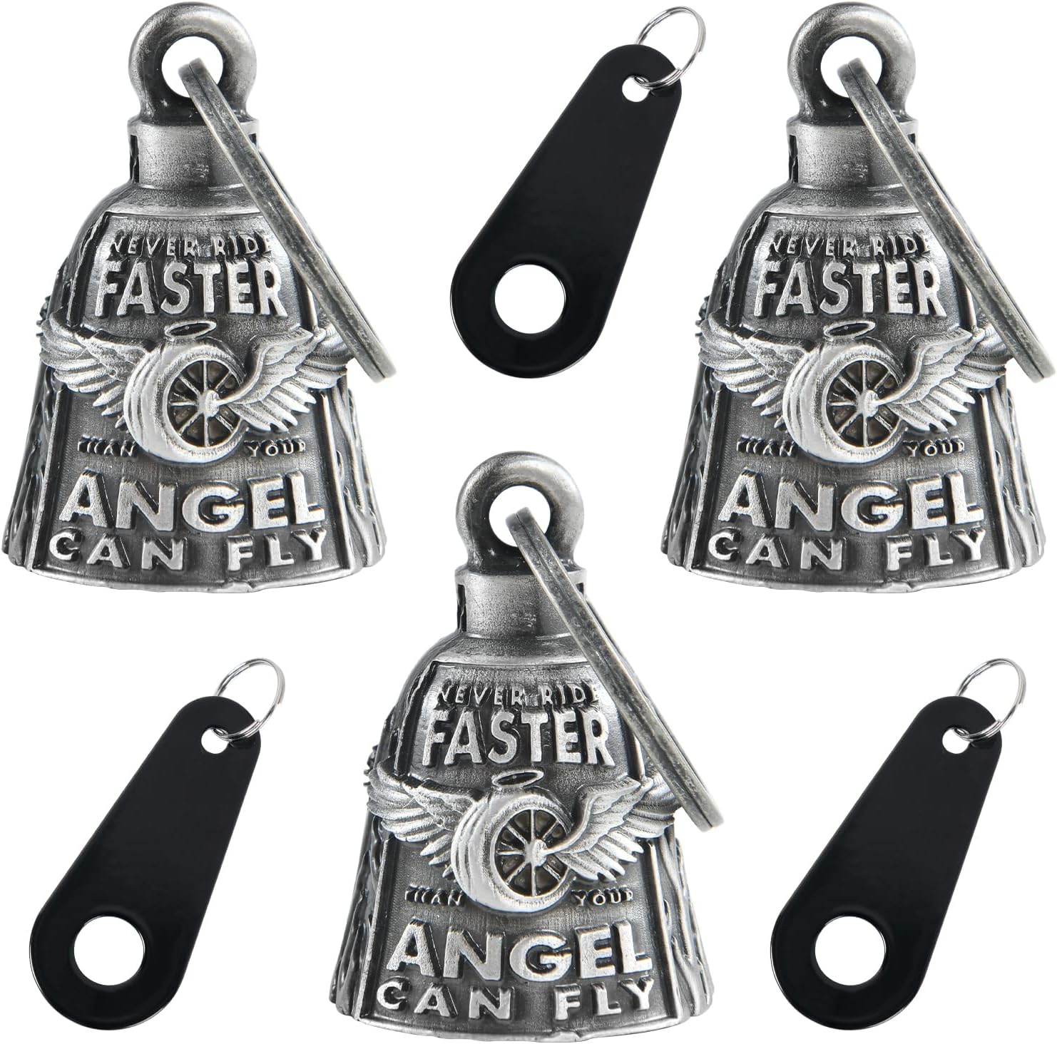 【3Pack】 Motorcycle Bell w/Hanger Biker Bell Motorcycle Accessories For Good Luck Safe Riding Luck Key Chain Bell