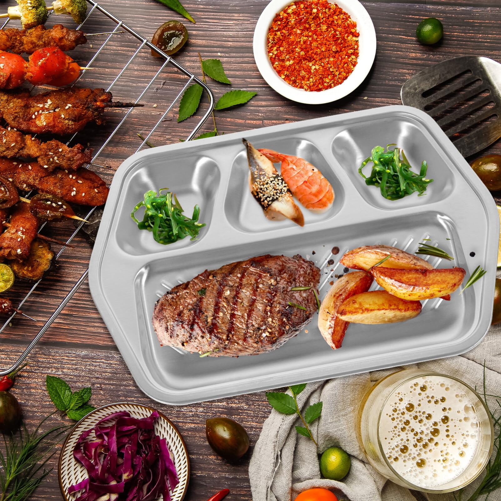 白ディナープレートと仕切り皿4個とボウルとチーズボードのセット 白ディナープレートと仕切り皿4個とボウルとチーズボードのセット