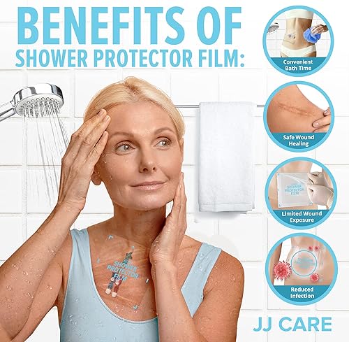 Miniatura 5 de JJ CARE Protector de ducha paquete de 14, cubierta de ducha para catéter de diálisis de 9 x 9, barrera de agua de línea PICC, protectores de ducha