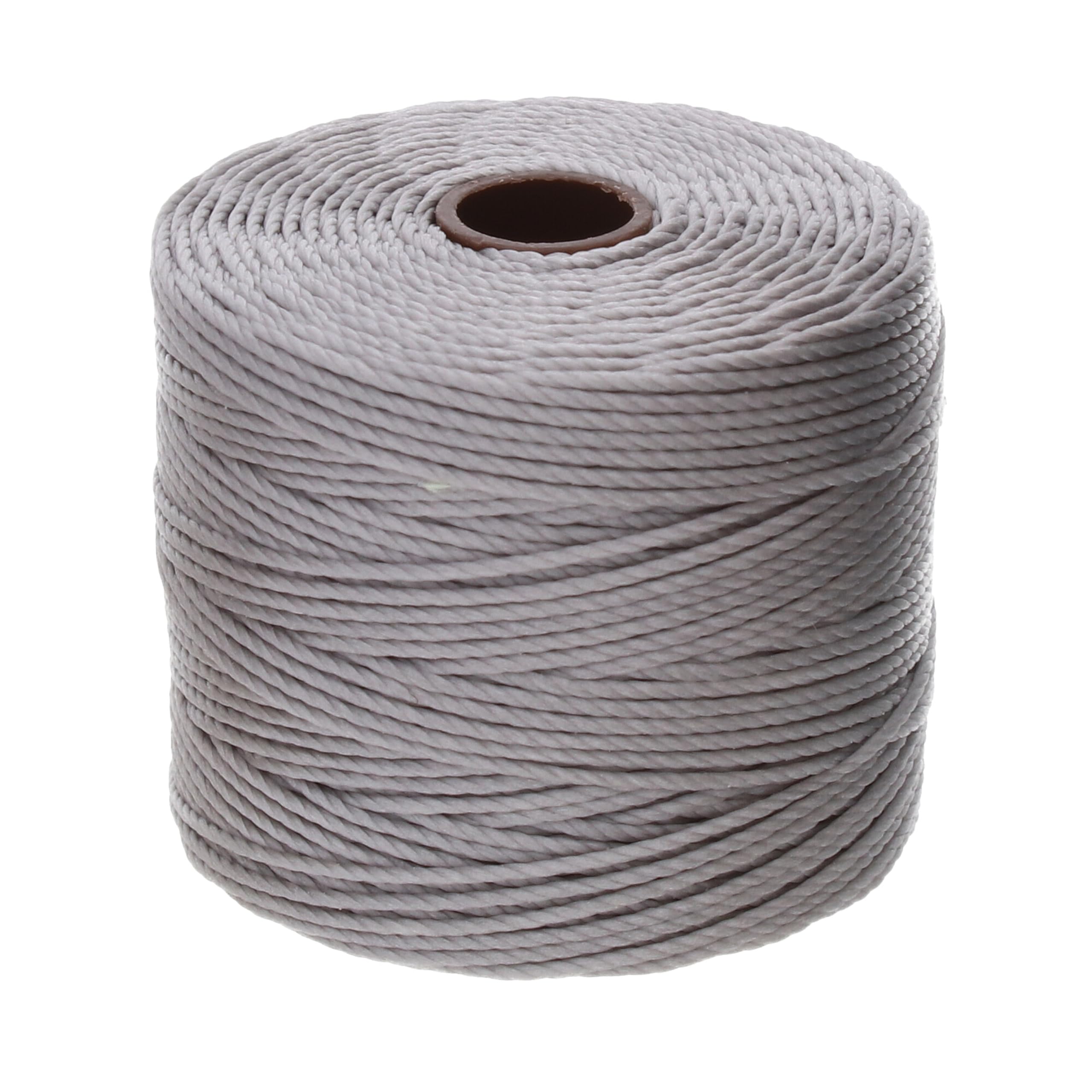 Cordon S-Lon gris argent Tex 210 de 0,5 mm pour tissage de perles